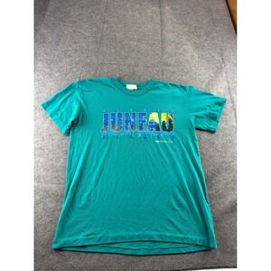 VTG Princess Cruises Alaska Juneau T Shirt Single Stitch Teal Green M SEE